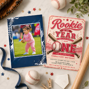 Convite Aniversário de Beisebol Rosa da Temporada de Novat