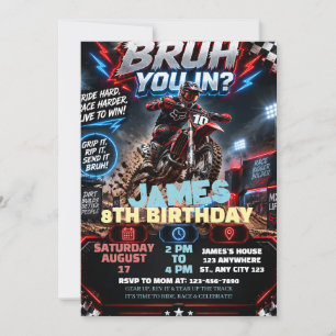 Convite Aniversário de Bicicleta de Terra Editável