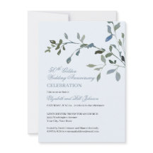 Aniversário de Bodas de Água Azul Elegante em Aqua