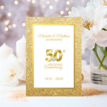 Aniversário de Bodas de Ouro 50º Personalizado