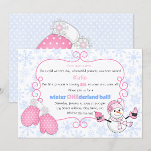 Convite Aniversário de Bola de Inverno Onederland