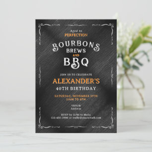 Convite Aniversário de Bourbons, Cervejas e Churrasco