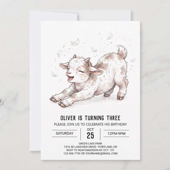 Convite Aniversário de Cabrito (Frente)