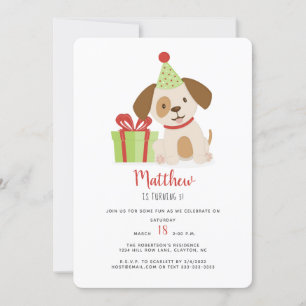 Convite Aniversário de Cachorrinho Fofo
