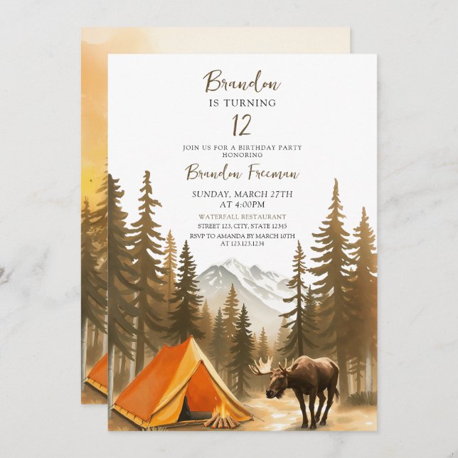 Convite Aniversário de Campanha em Marinha Branca (Frente/Verso)