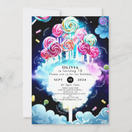 Convite Aniversário de Candyland Folha