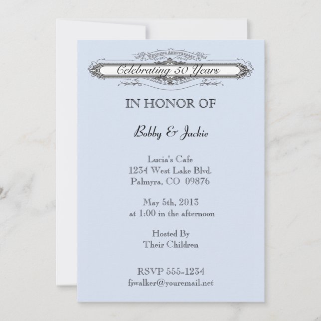 Convite Aniversário de Casamento (Frente)