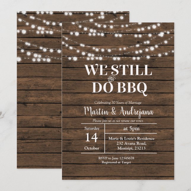 Convite Aniversário de Casamento 30 Ainda fazemos Aniversá (Frente/Verso)