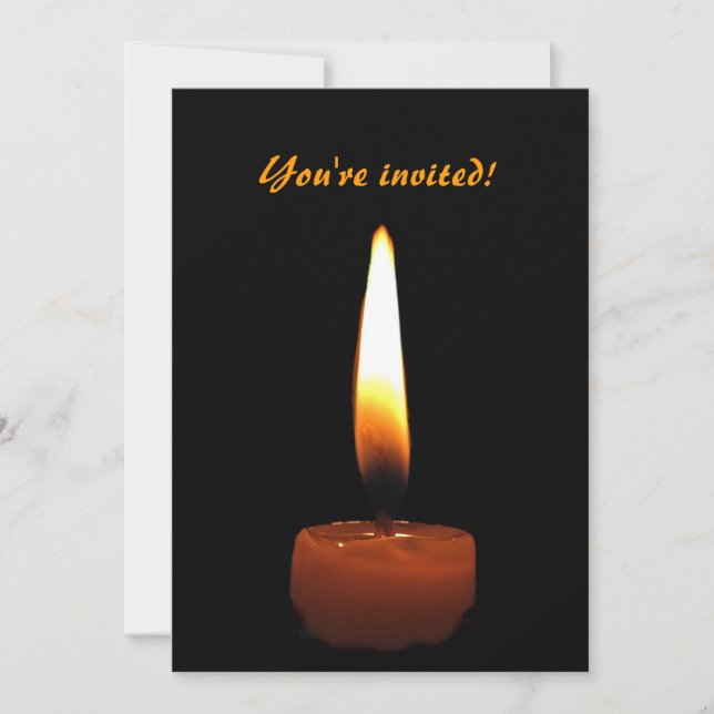 Convite Aniversário de Casamento à Luz de Velas (Frente)