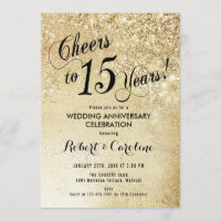 Aniversário de Casamento de 15 Anos Dourado