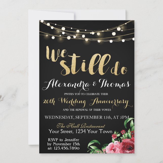 Convite Aniversário de Casamento de 25, ainda fazemos Aniv (Frente)