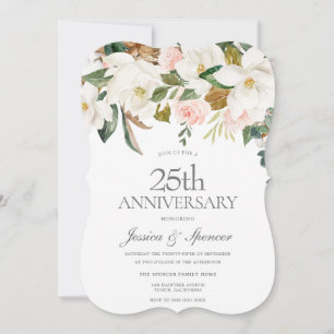 Convite Aniversário de Casamento de 25 Anos com Rosa Moder