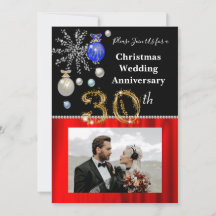 Aniversário de Casamento de 30 anos no Natal Preto