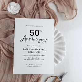 Convite Aniversário de Casamento de 50 Anos com Estilo