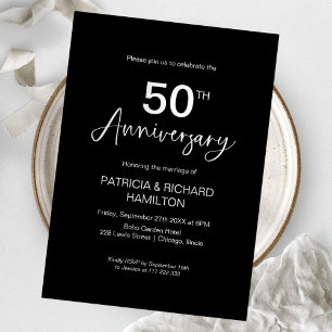 Convite Aniversário de Casamento de 50 Anos com Estilo