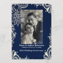 aniversário de casamento de 50 anos de renda branc