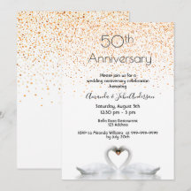 aniversário de casamento de 50 anos dois cisnes ap