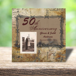 Convite aniversário de casamento de 50 anos no interior we