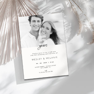 Convite Aniversário de Casamento de 5 Anos Moderno com Fot