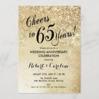Aniversário de Casamento de 65 anos Dourado