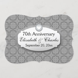 Convite Aniversário de Casamento de 70 Anos Platina Z03