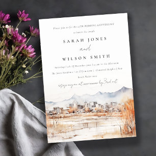 Convite Aniversário de Casamento de Aquarela de Salt Lake 