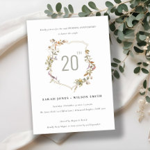 Aniversário de Casamento de Crest de Flor Selvagem