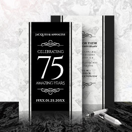 Convite Aniversário de Casamento de Diamante Elegante 75