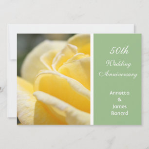 Convite Aniversário de casamento de flores amarelas