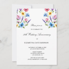 Convite Aniversário de casamento do 50º aniversário da Wat