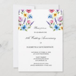 Convite Aniversário de casamento do 50º aniversário da Wat