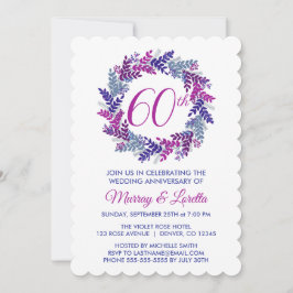 Convite Aniversário de Casamento do 60º Aniversário do Ele