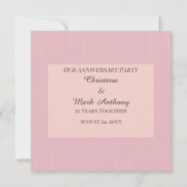 Convite Aniversário de Casamento Fleur de Satin