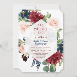 Convite Aniversário de Casamento Geométrico do Marinho Flo