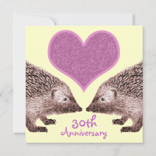 Convite Aniversário de Casamento - Hedgehogs Fiéis Apaixon