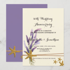 Convite Aniversário de Casamento Simples de Peixe-Estrelad