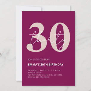 Convite aniversário de celebração de 30 ano