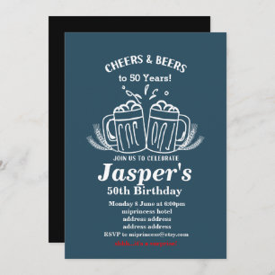 Convite Aniversário de cerveja, aplausos a qualquer ano!