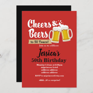 Convite Aniversário de cerveja, aplausos a qualquer ano!