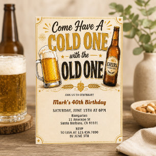 Convite Aniversário de Cerveja Gelada Velhote, Aniversário