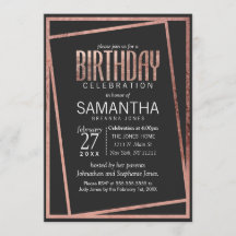 Aniversário de Chic Preto, Rosa Dourado e Inclinad