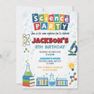 Convite Aniversário de Cientista Maluco Pessoal