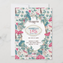 Aniversário de Cogumelo Rústico Branco