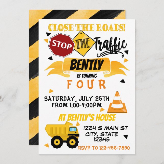 Convite Aniversário de construção (Frente/Verso)