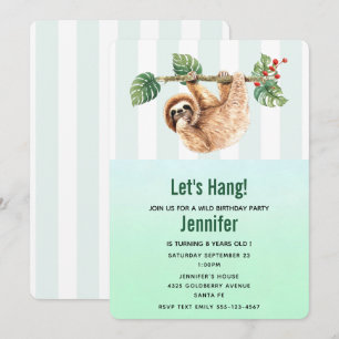 Convite Aniversário de Cores Aquáticas com Lama para Cim