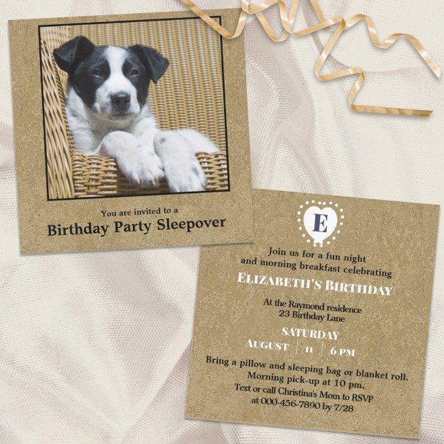 Convite Aniversário de Criança Cachorro Personalizado Foto (Criador carregado)