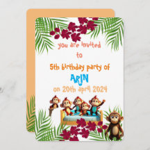 aniversário de criança da família do macaco malvad