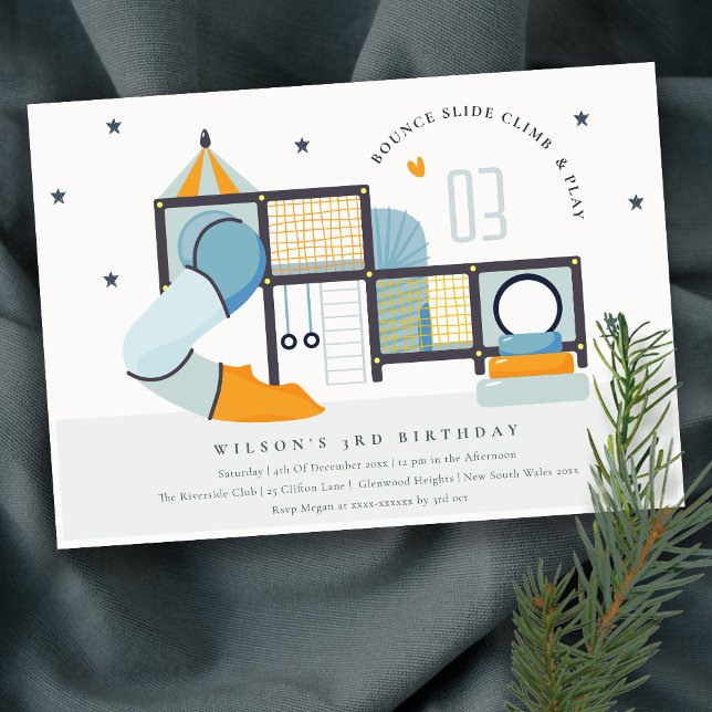 Convite Aniversário de criança da Selva Selvagem do Centro (Criador carregado)