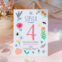 Aniversário de criança de Abelhas Florais Primaver