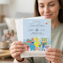 Convite Aniversário de criança de Amigos da Rua Sésamo